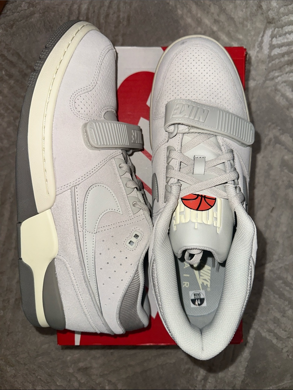 Nike Air Aloha Force 88 Men’s 14 Light Bone Gray and Cream Low-Top Sneakers